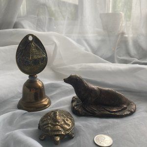 Brass Bell, turtle, Seal